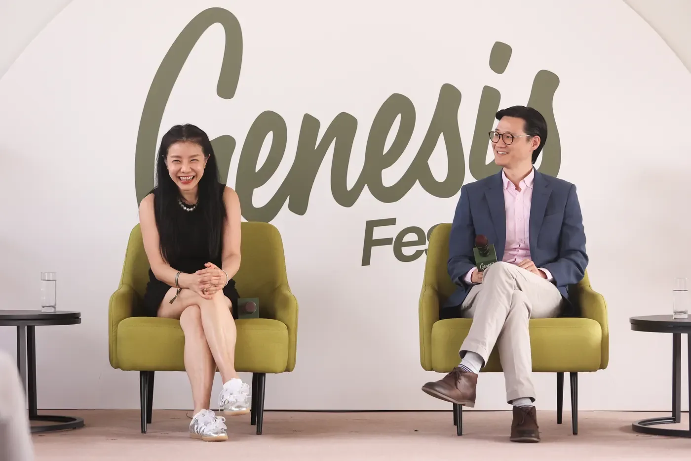 Genesis members in a private stage conversation